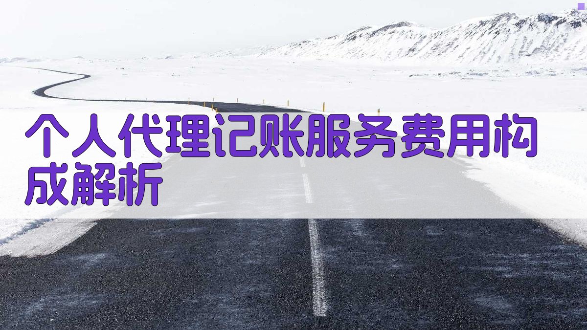 个人代理记账服务费用构成解析 图1