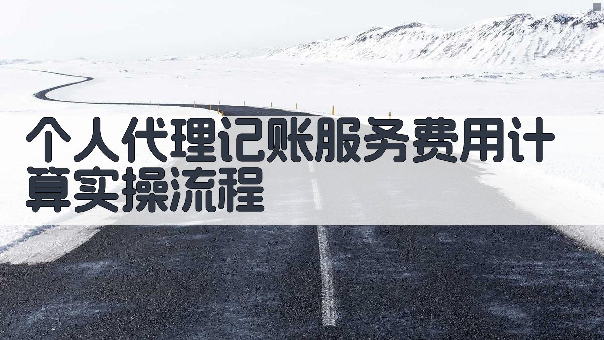 个人代理记账服务费用计算实操流程 图3