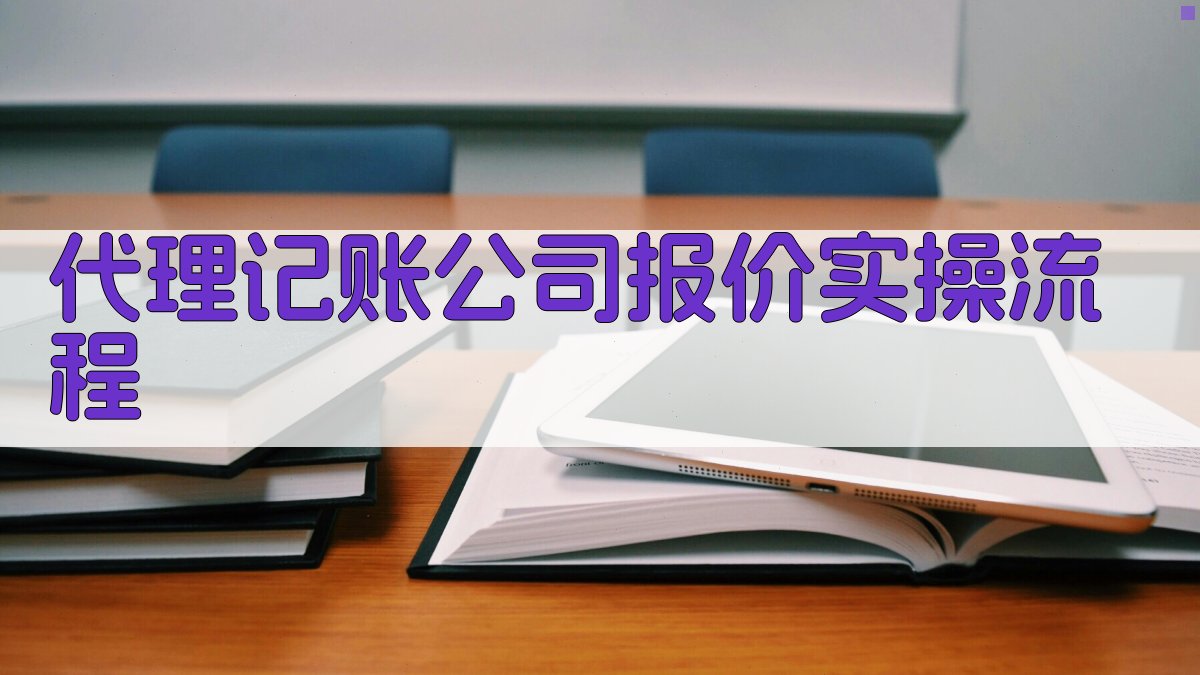 代理记账公司报价实操流程 图1