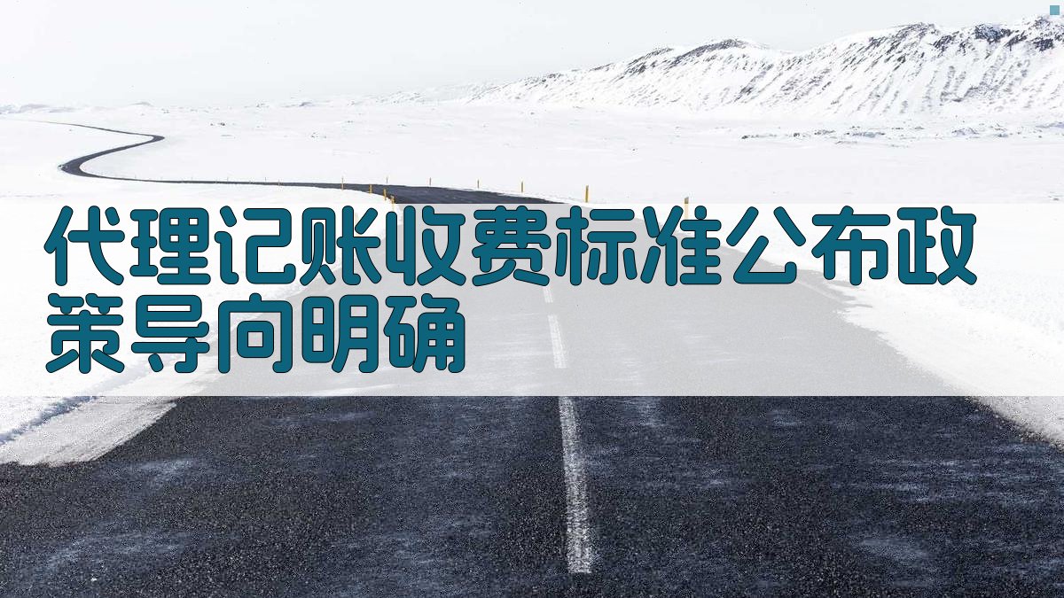 代理记账收费标准公布，政策导向明确 图2