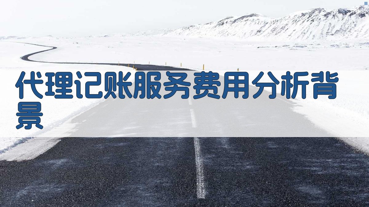 代理记账服务费用分析背景 图1
