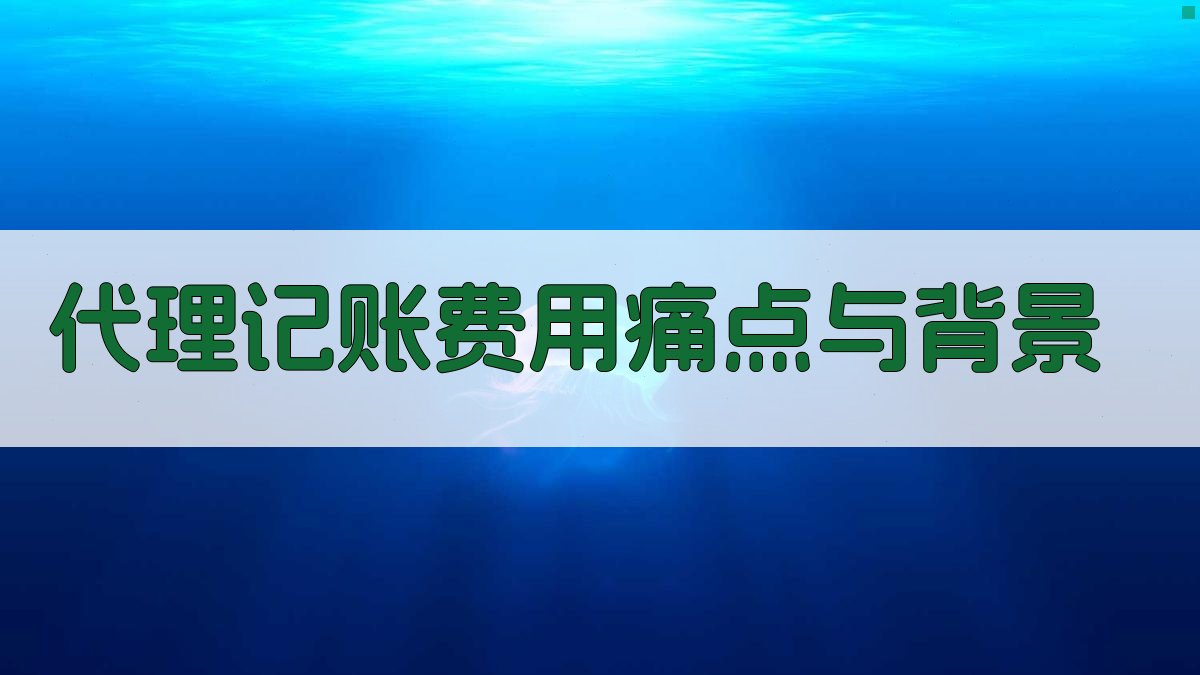 代理记账费用痛点与背景 图1