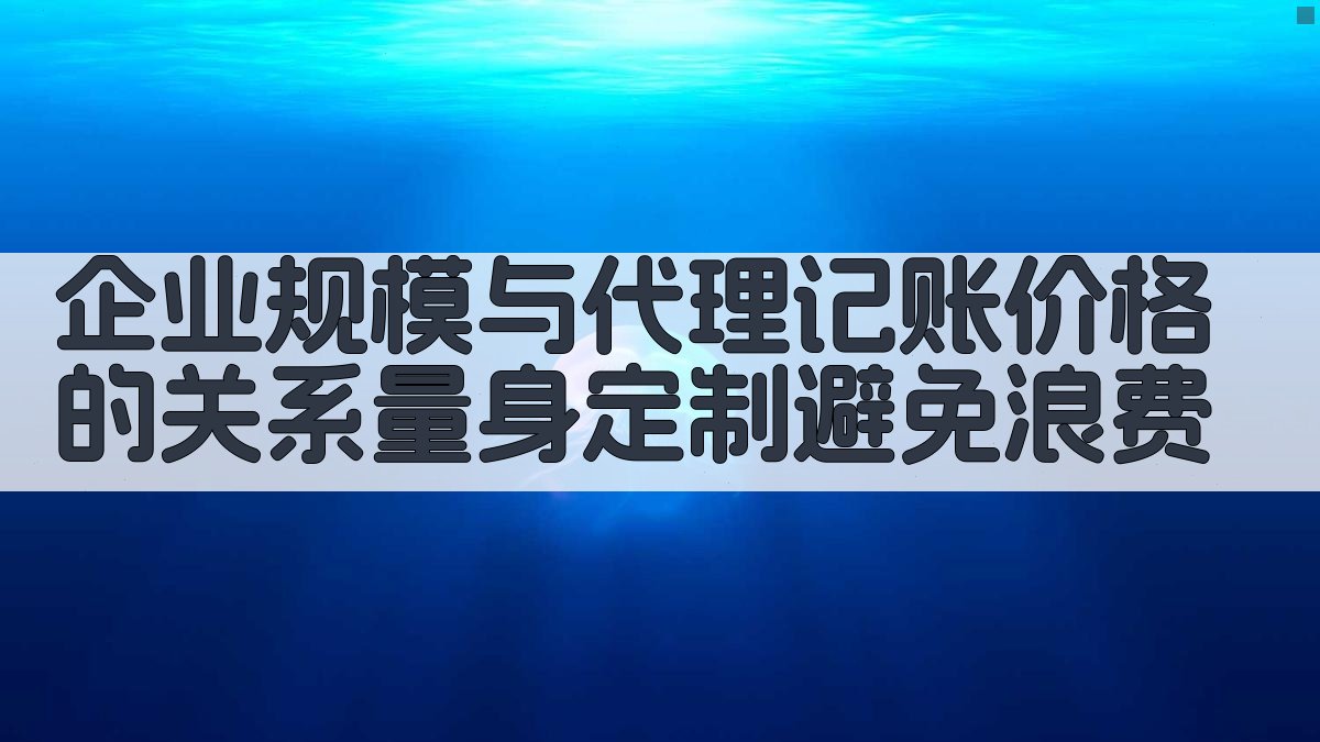 企业规模与代理记账价格的关系量身定制，避免浪费 图2