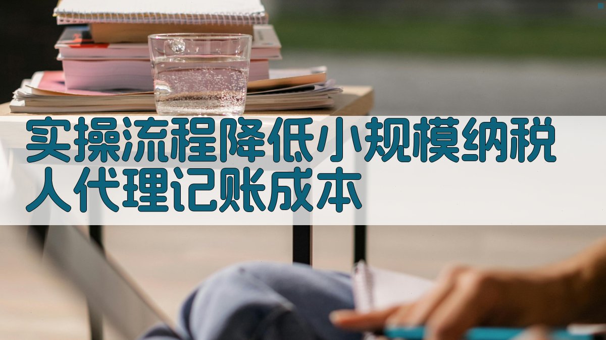 实操流程：降低小规模纳税人代理记账成本 图3