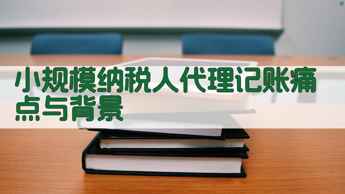 小规模纳税人代理记账痛点与背景 图1
