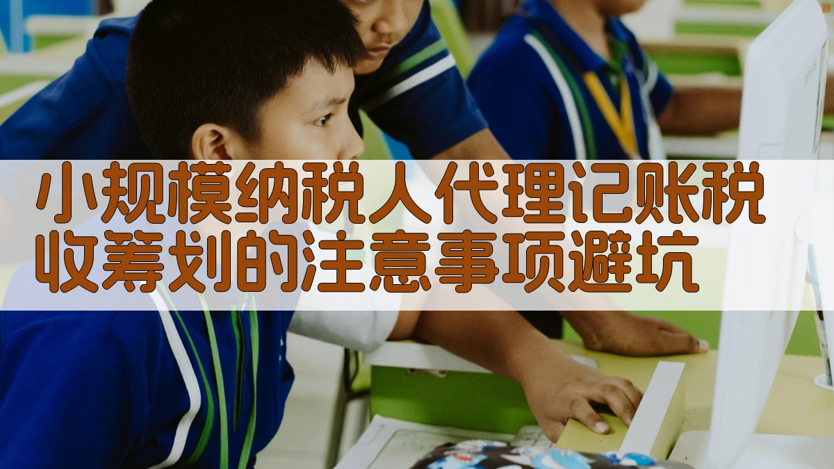 小规模纳税人代理记账税收筹划的注意事项/避坑 图4