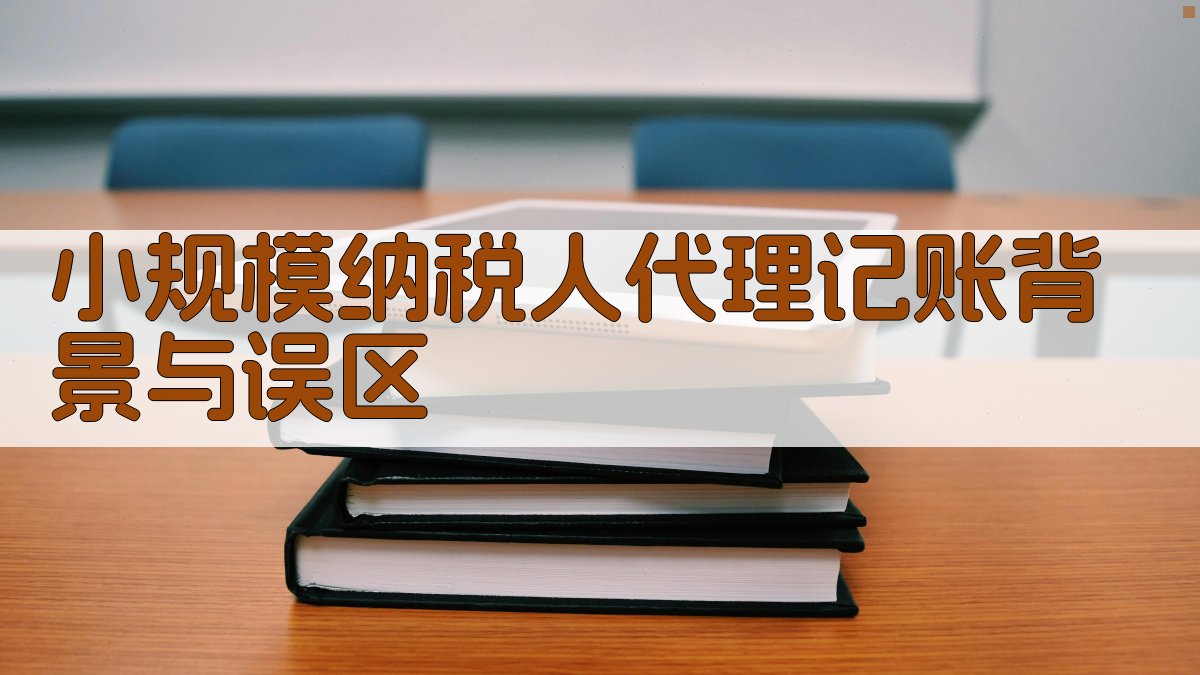小规模纳税人代理记账背景与误区 图1