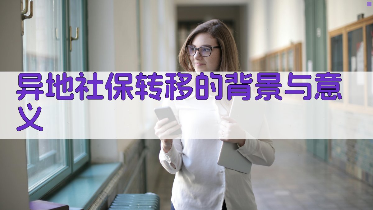 异地社保转移的背景与意义 图1