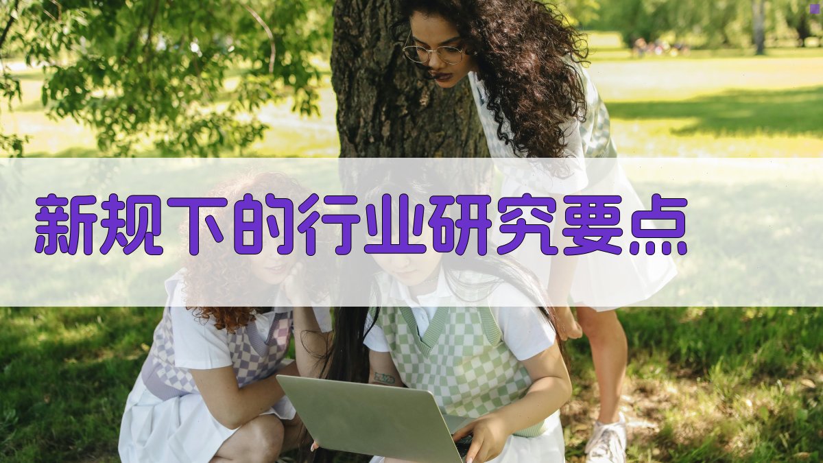 新规下的行业研究要点 图2