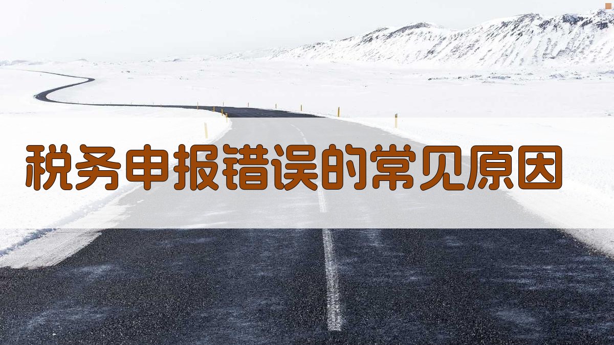税务申报错误的常见原因 图1